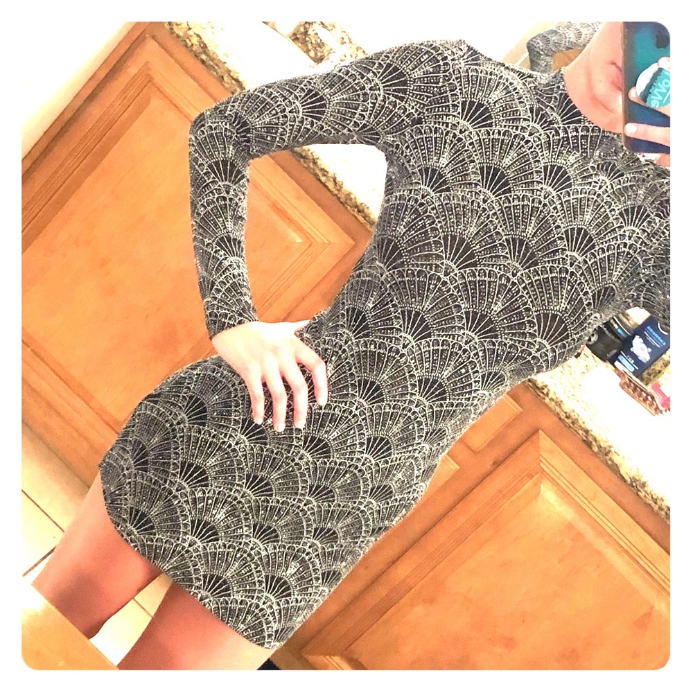 Art Deco glitter mini dress